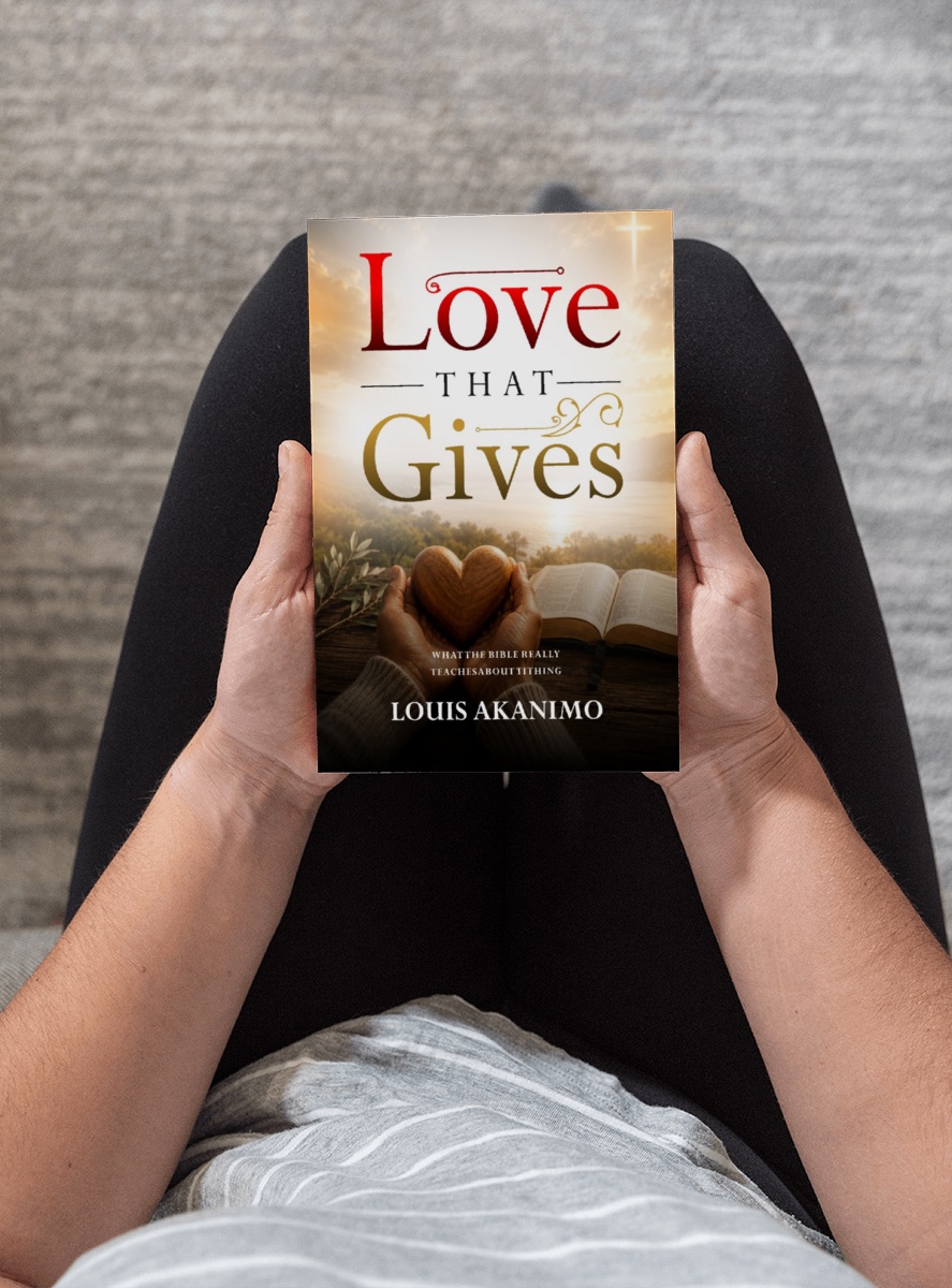 A reader holding Love That Gives